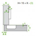 BISAGRA SALICE SERIE 200 - 48/6 - 110º RECTA ATORNILLABLE