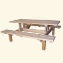 MESA DE PICNIC EN CRUDO