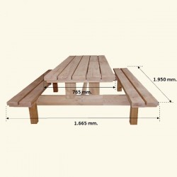 MESA DE PICNIC EN NOGAL 2
