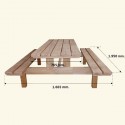 MESA DE PICNIC EN NOGAL