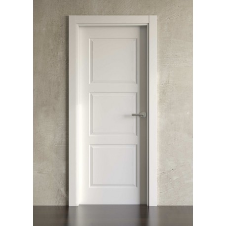 Puerta lacada en blanco modelo clásica 3cr