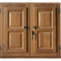 Ventana de Madera de Pino con Ventanillos