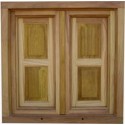 Ventana de Madera de Pino con Ventanillos