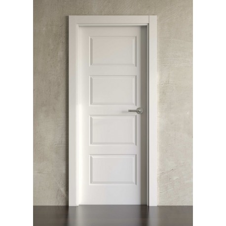 Puerta lacada en blanco Simple modelo clásica 4cr