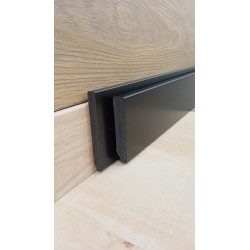 Rodapié / Zócalo lacado en NEGRO PVC 100% impermeable