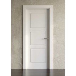 Puerta entrada blindada lacada en blanco Block modelo clásica 3cr