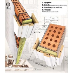 Puerta lacada en blanco modelo clásica 4cr 2