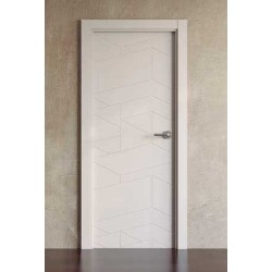 Puerta lacada en blanco Block modelo Imaginación Geometría