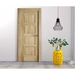 Puerta Polimero 3D Block Maciza Aligerada 4C Roble Labriego
