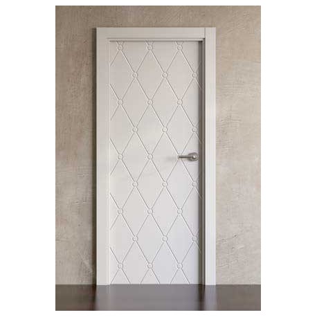 Puerta lacada en blanco Block modelo Imaginación Capitoné