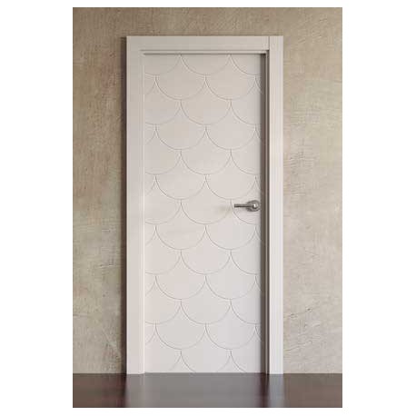 Puerta lacada en blanco Block modelo Imaginación Escamas