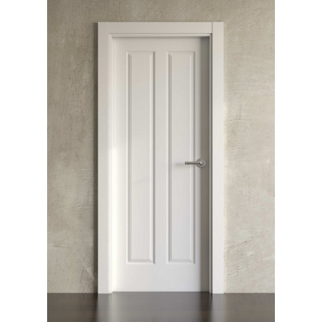 Puerta lacada en blanco Simple modelo clásica 2br