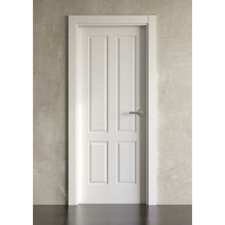 Puerta lacada en blanco Simple modelo clásica 4br