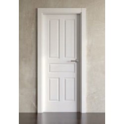 Puerta lacada en blanco modelo clásica 5br