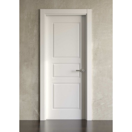 Puerta lacada en blanco Simple modelo clásica 3br